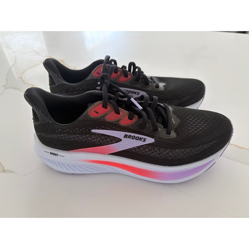 Brooks Brooks Ghost 17 Running Shoes Women's Size 9 Black Pink Athletic Sneakers